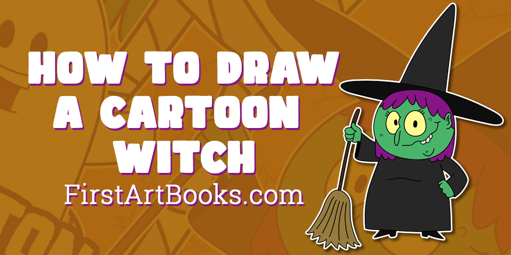 How to Draw a Cartoon Witch - Free Halloween Activity Page