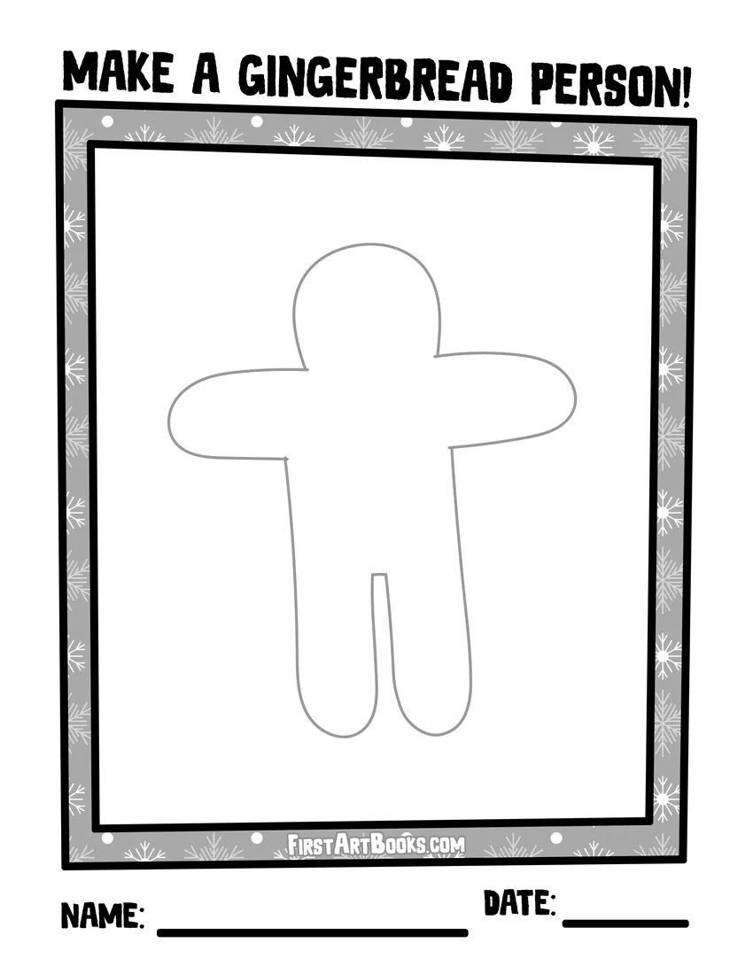 Make a Gingerbread Person free Christmas activity sheet