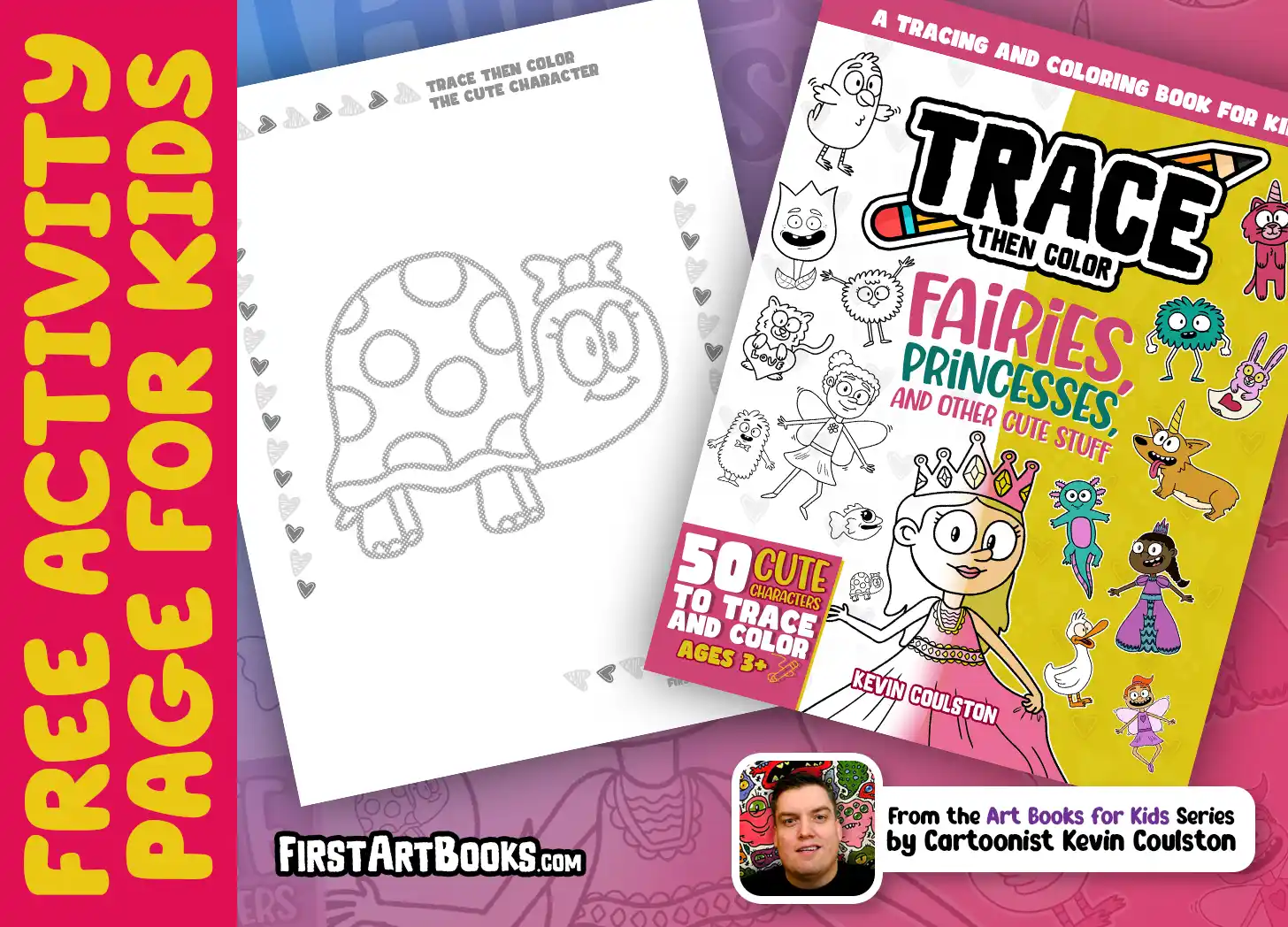 Free cute turtle tracing and coloring page