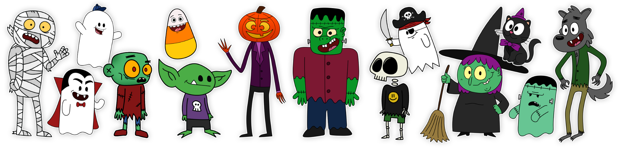 Free Halloween drawing, tracing, and coloring pages