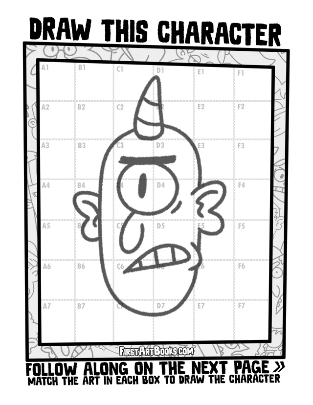 Draw A Grumpy Cyclops: free printable page
