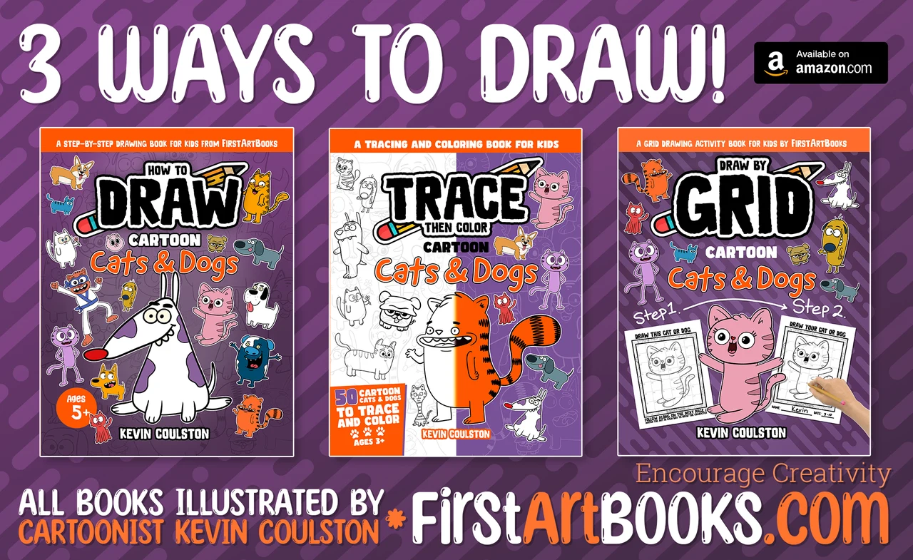 3 ways to draw - CATS AND DOGS copy