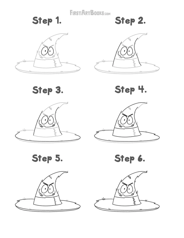 How to Draw: Spooky Stuff for Halloween printable page