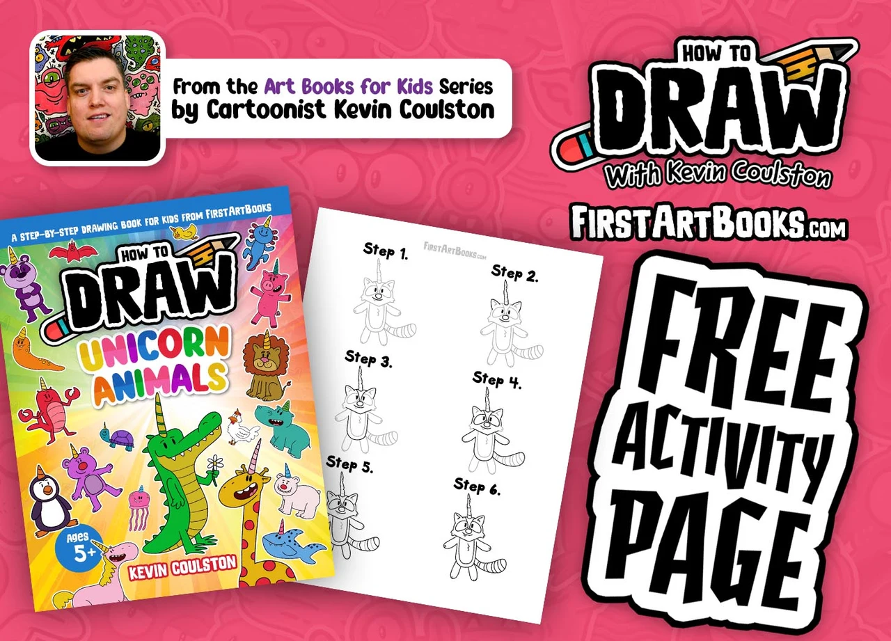 How to Draw A Raccoon with a Unicorn Horn