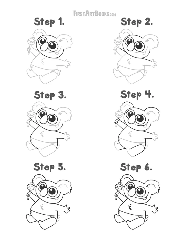 How to Draw: Baby Animals printable page