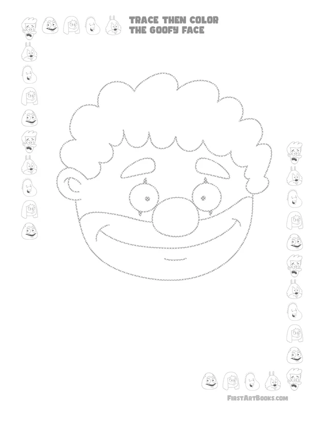 Draw a Clown: free printable page