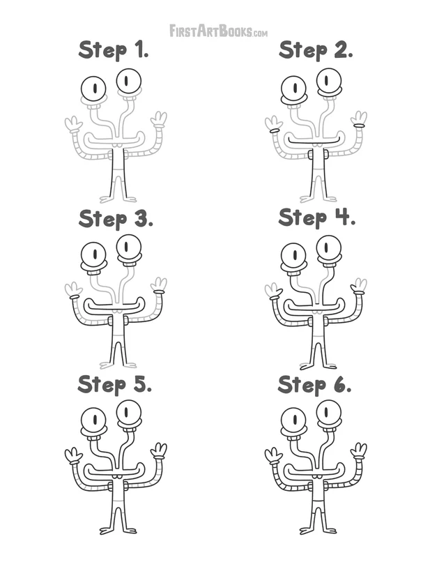 How to Draw: Alien Cyborgs printable page
