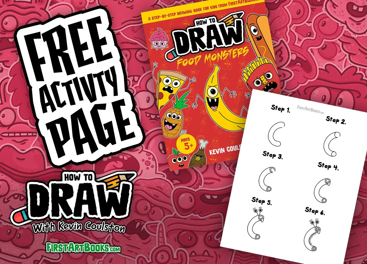 How to Draw A Macaroni Monster
