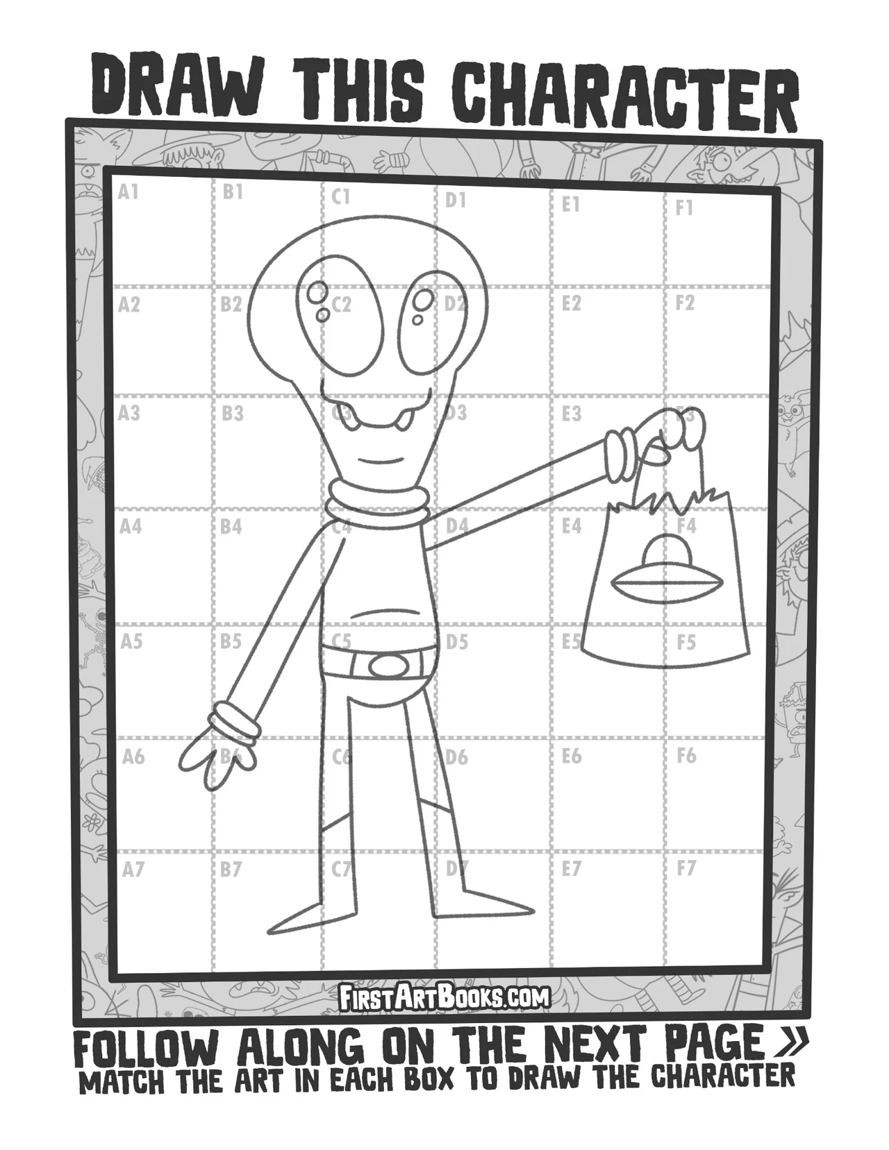 Draw by Grid: Spooky Stuff for Halloween sample 2