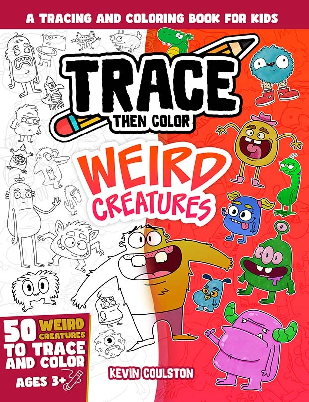 Trace Then Color: Weird Creatures