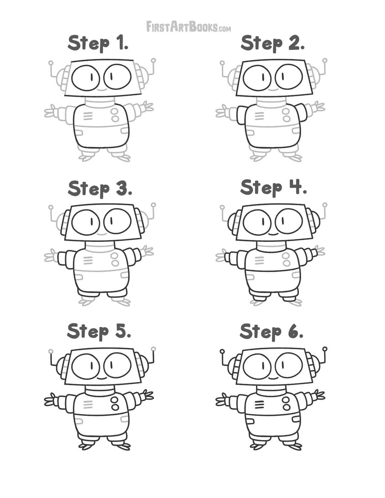 How to Draw: Baby Robots sample 2