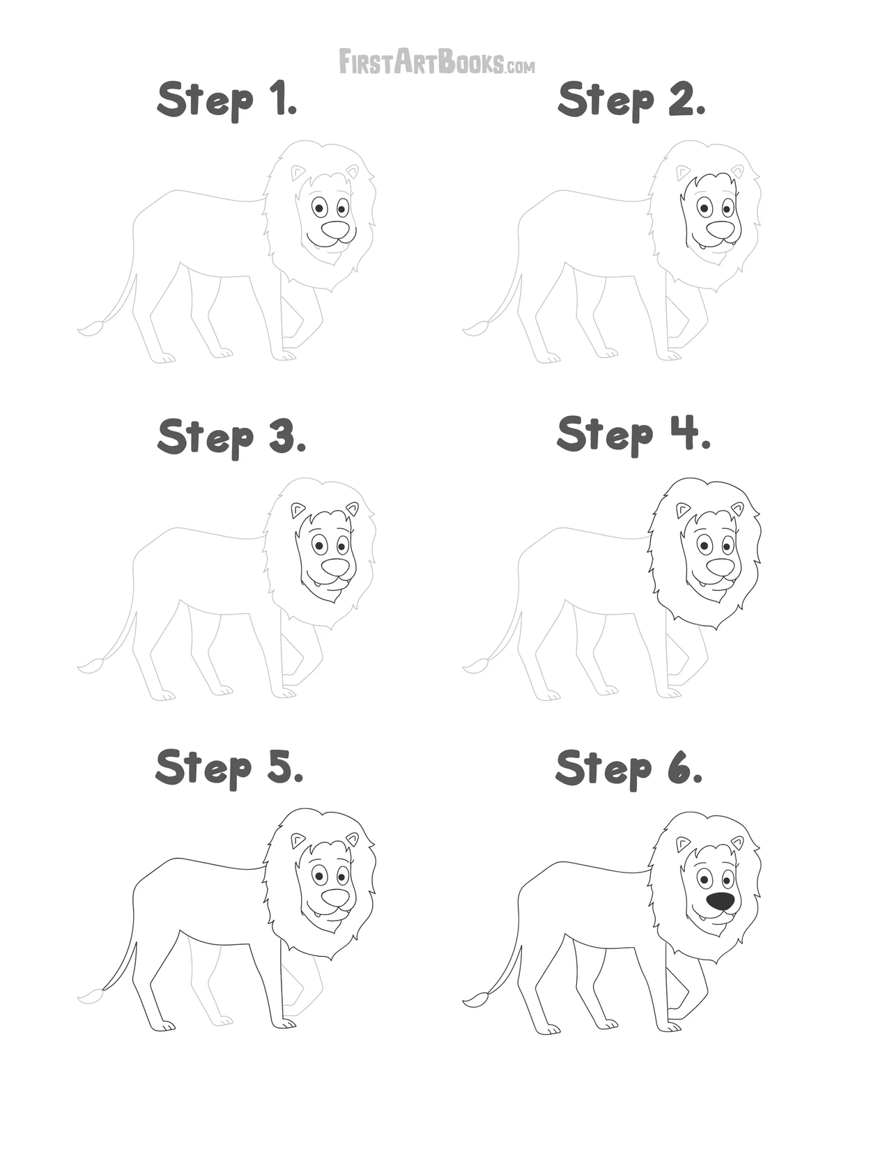 How to Draw a Lion in 6 Easy-to-Follow Steps – illustration 4