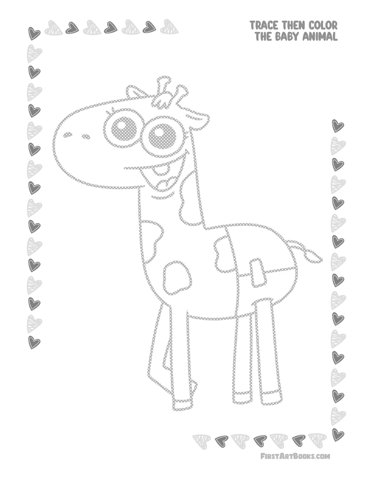 Trace Then Color: Baby Animals sample 2