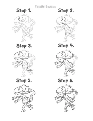Example page from How to Draw: Alien Cyborgs