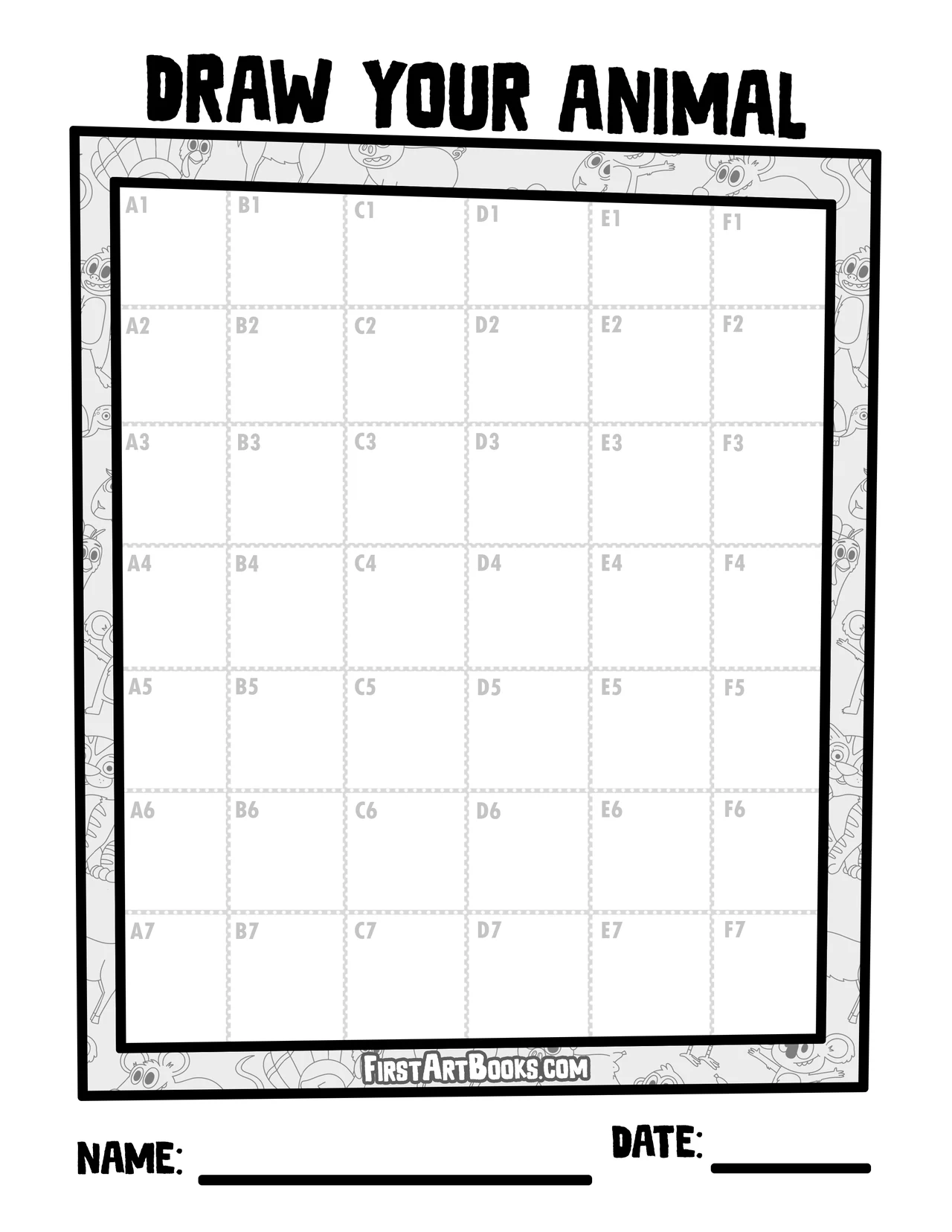Free Activity Page: How to Draw a Sheep with the Grid Drawing Method – illustration 3