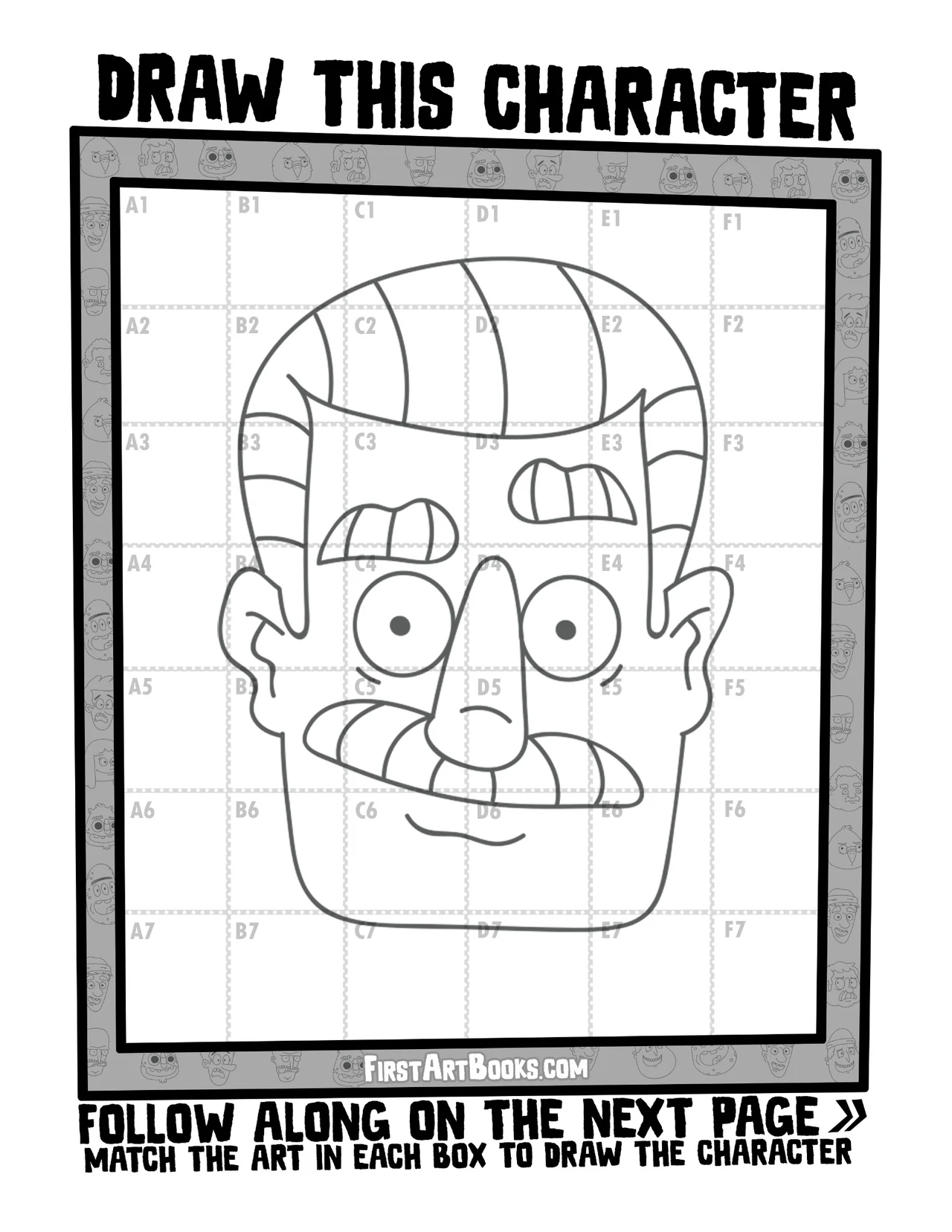 Draw by Grid: Goofy Faces sample 2