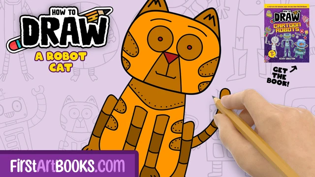 How to Draw a Robot Cat