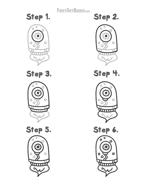 How to Draw: Alien Cyborgs printable page
