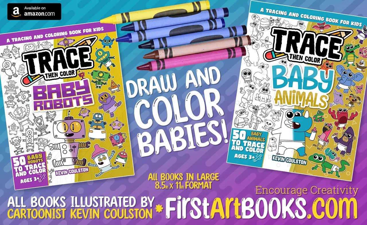 *New Book* Trace Then Color: Baby Robots – Available Now on Amazon – illustration 2