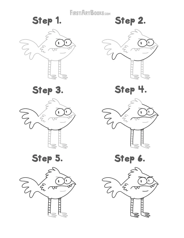 How to Draw: Mutant Animals printable page