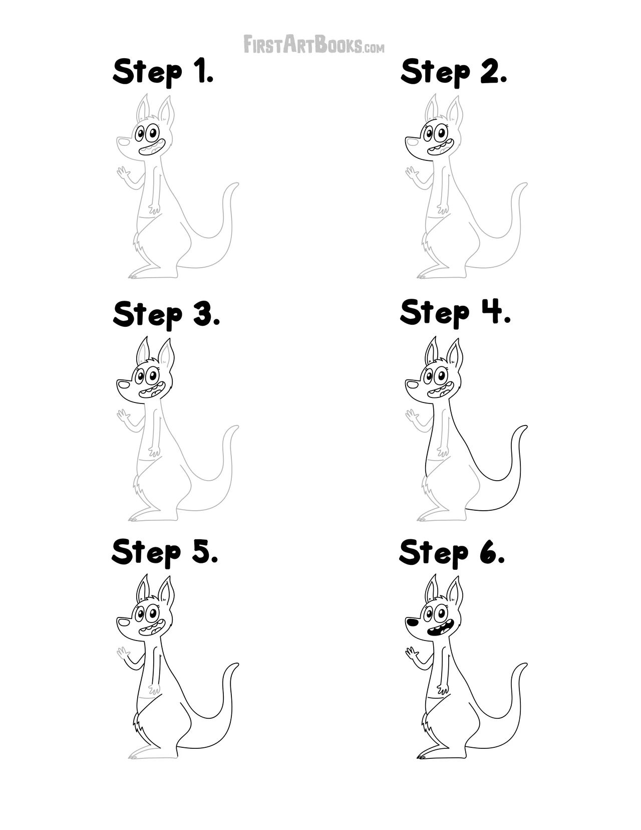 How to Draw A Kangaroo! 🦘 (Free Activity Page) – illustration 2