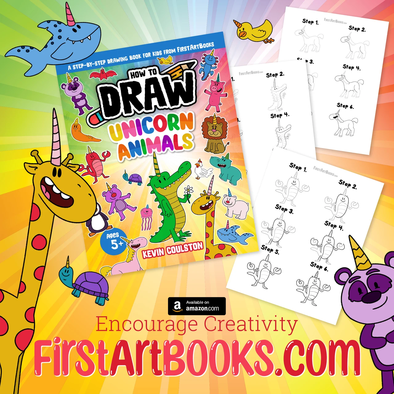 How to Draw A Raccoon with a Unicorn Horn in 6 Easy Steps