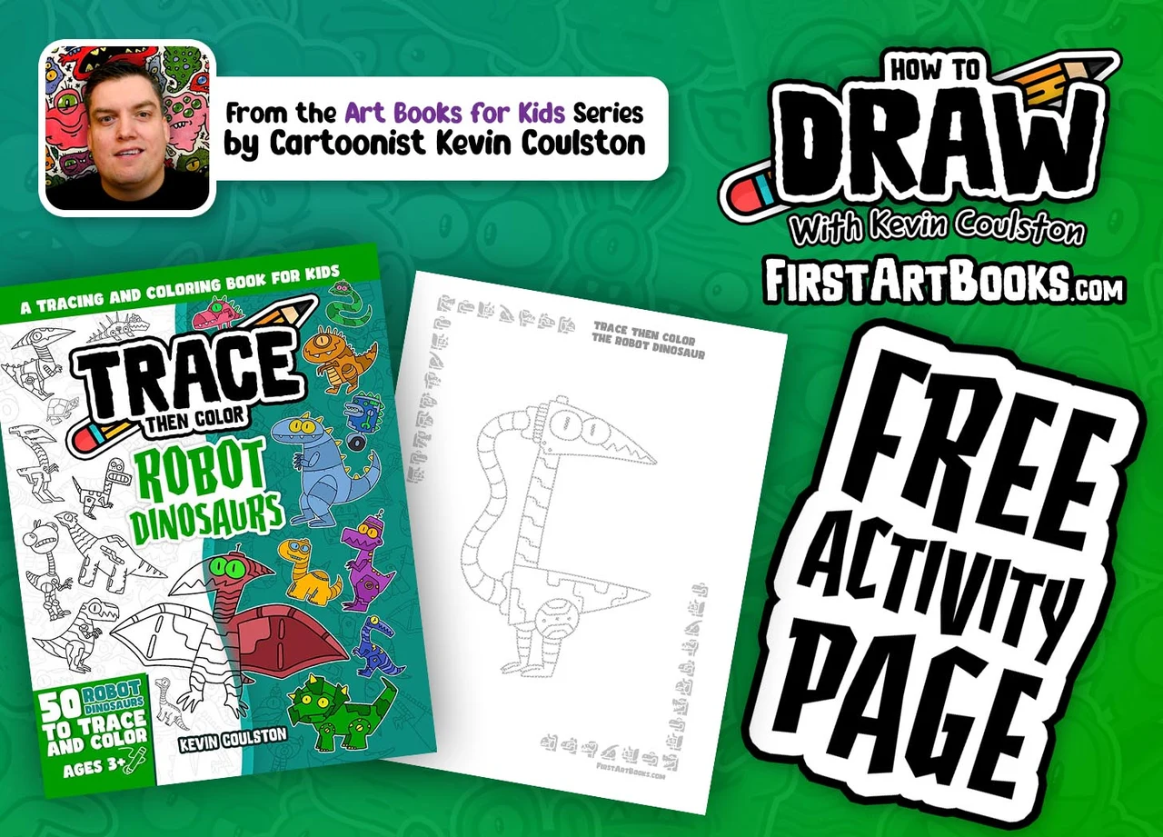 Robot Dinosaur Coloring Page