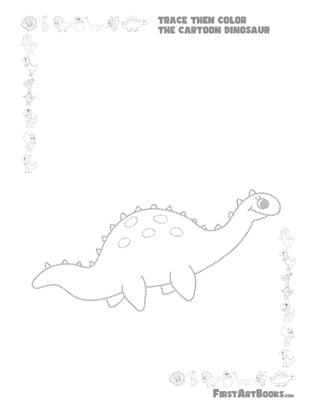 Trace Then Color: Cool Stuff 2 printable page