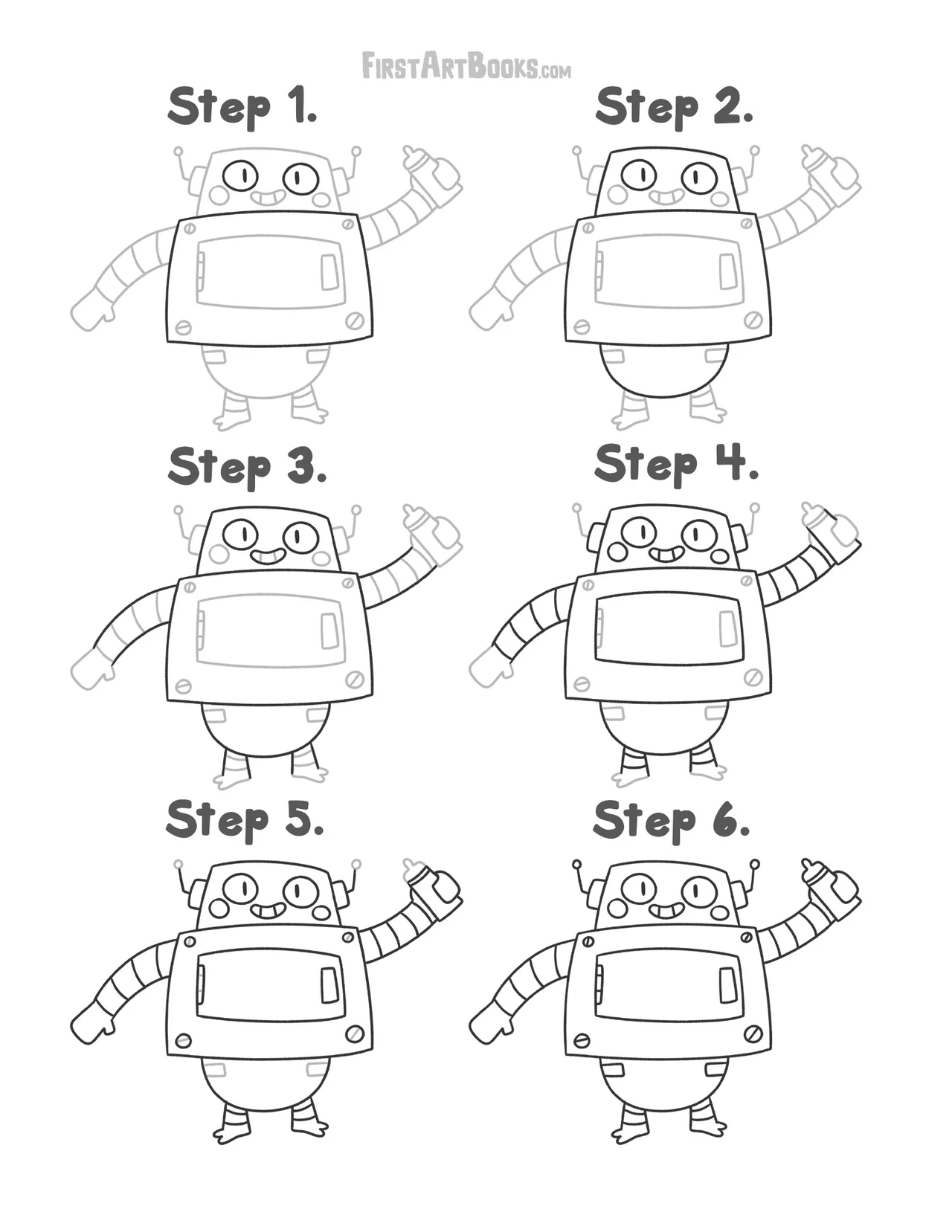 How to Draw: Baby Robots sample 1