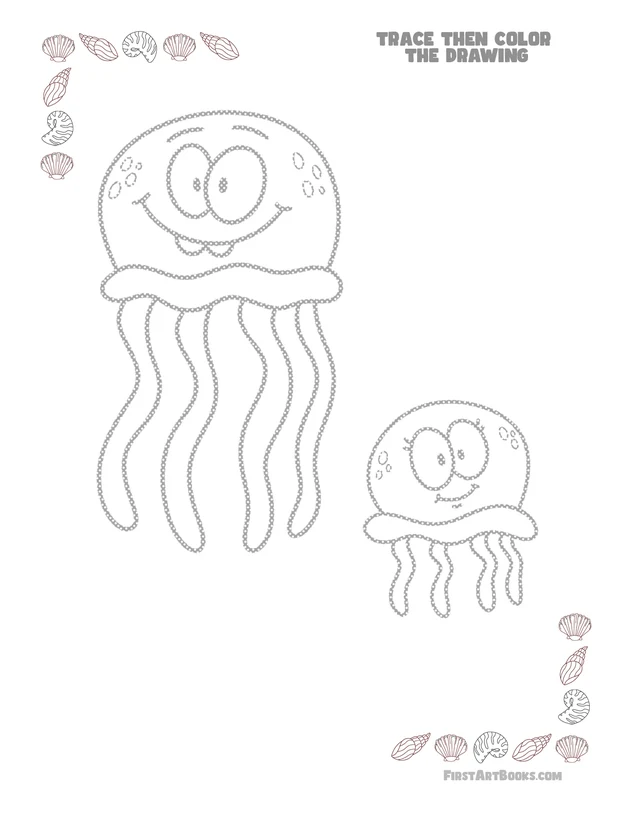 Jellyfish Coloring Page: free printable page
