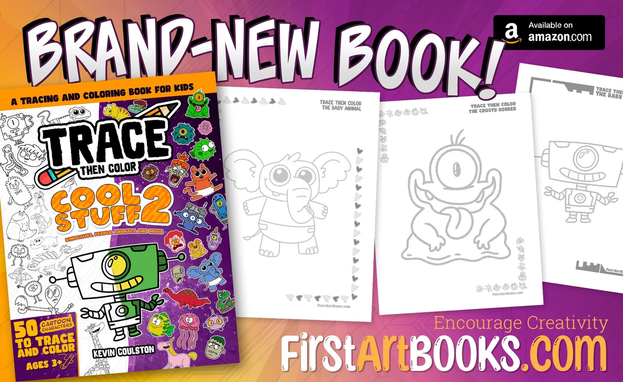 Cool Tracing and Coloring Book