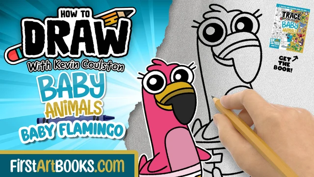 How to Draw a Baby Flamingo