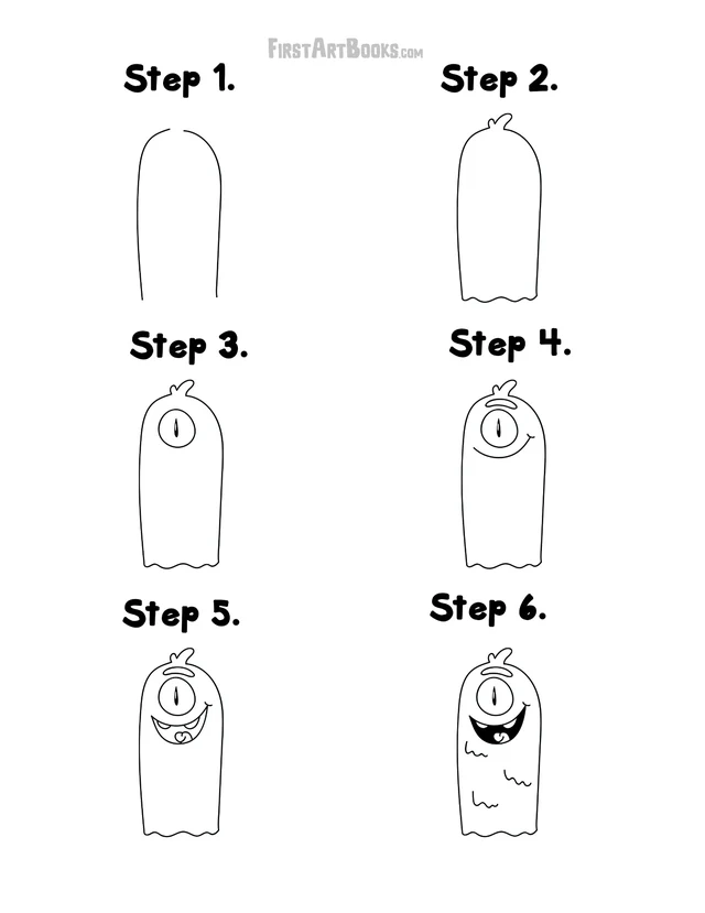 How to Draw: Silly Aliens printable page