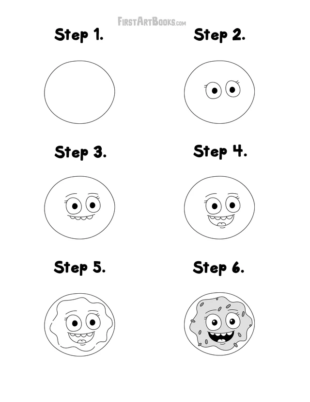 How to Draw a Christmas Cookie: free printable page
