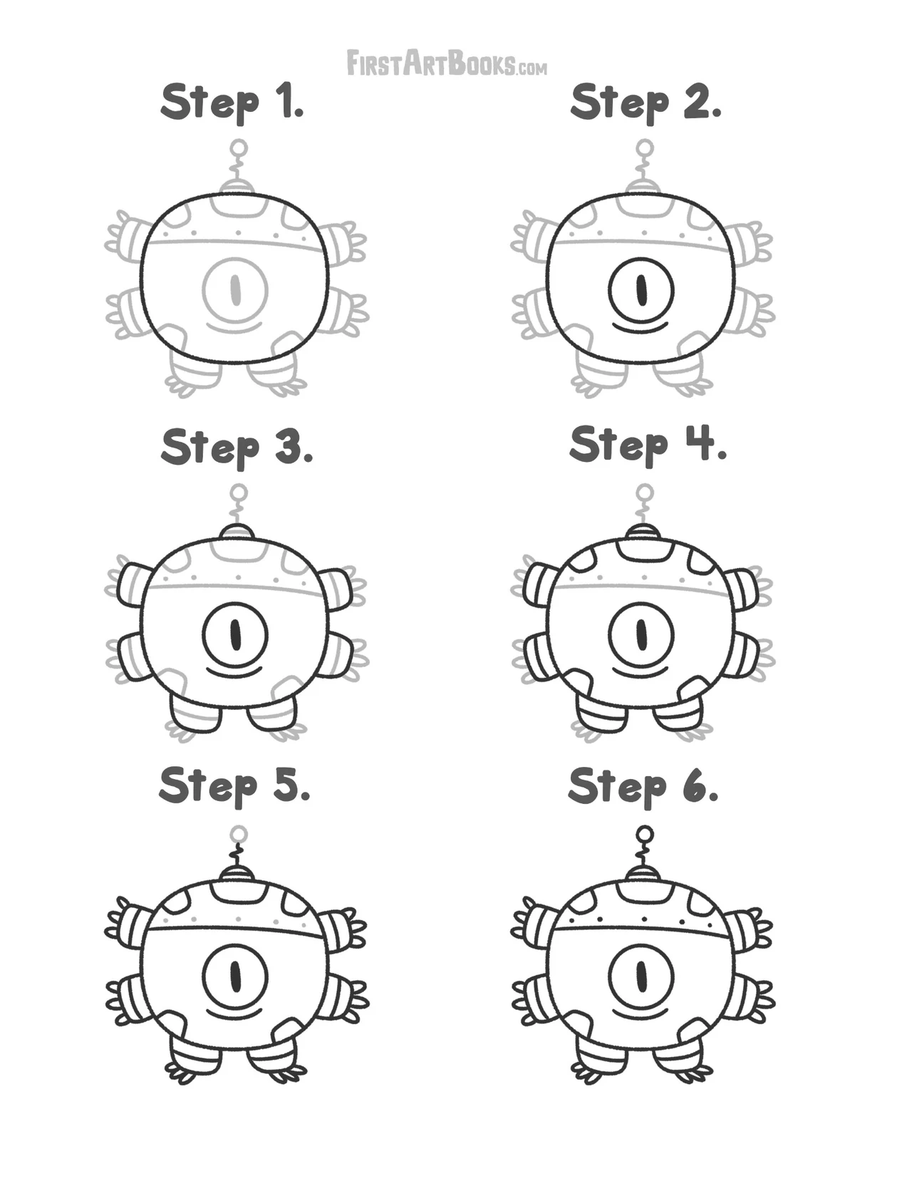 How to Draw: Baby Robots sample 3
