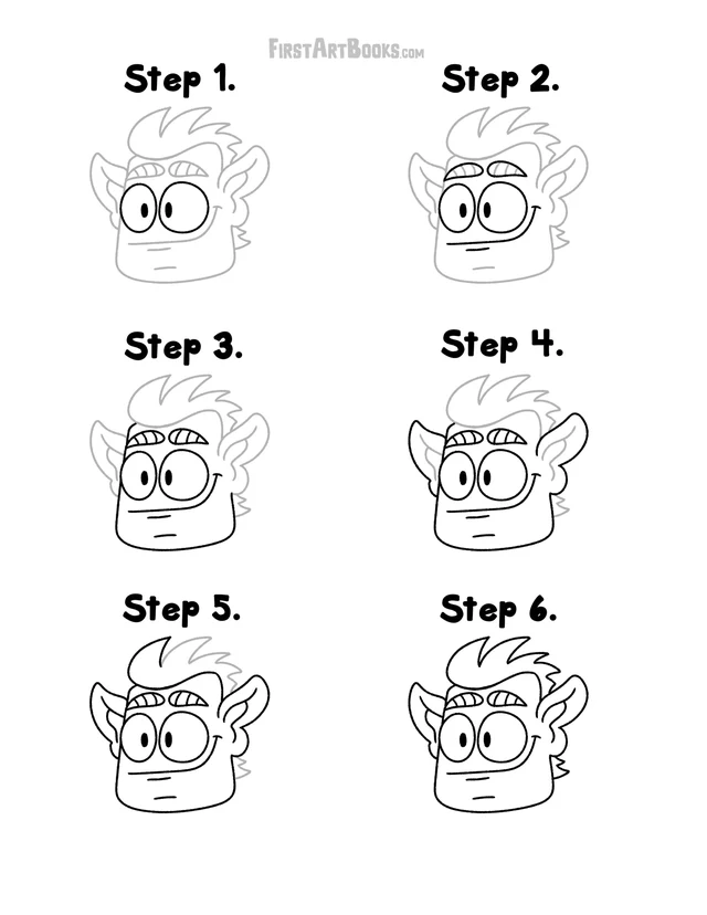 How to Draw: Silly Faces printable page