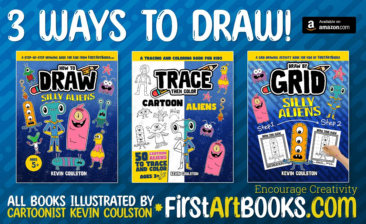 Free Activity Page: How to Draw A Grey Alien – illustration 4