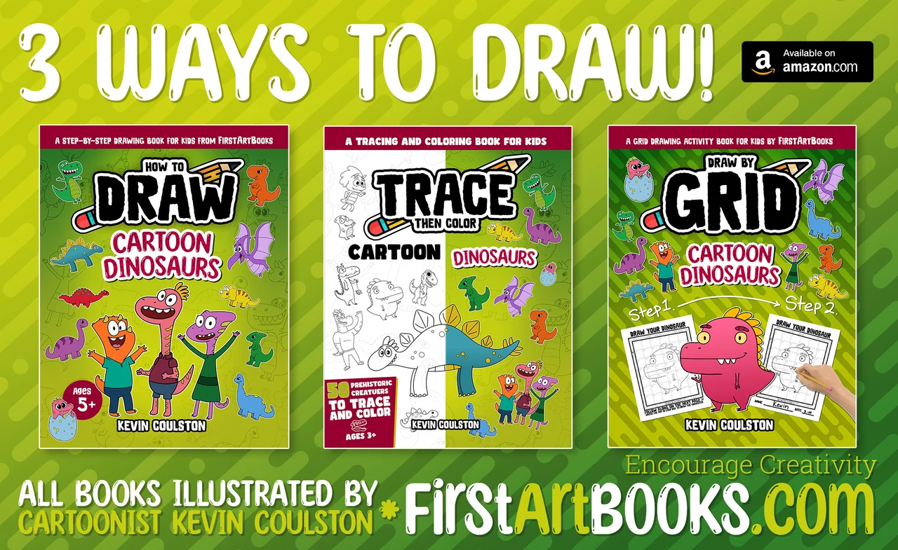3 ways to draw - Dinosaurs copy