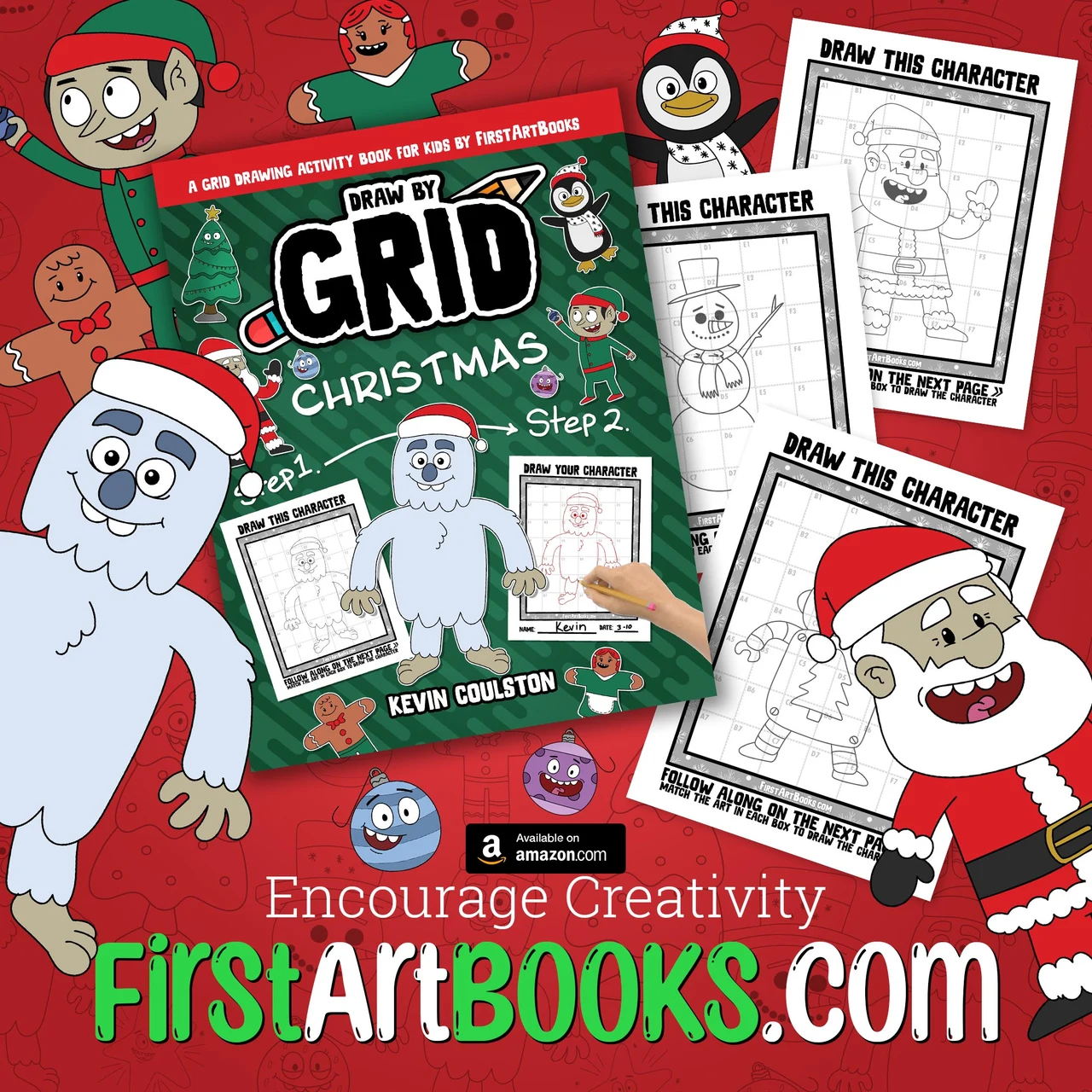 How to Draw Santa Claus in an Easy-to-Follow Grid
