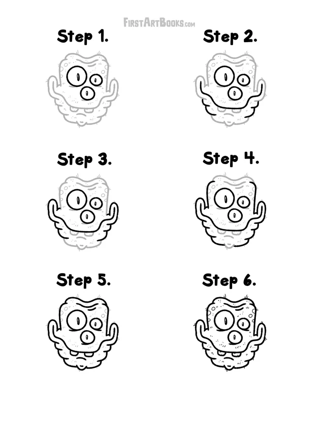How to Draw: Crusty Goobers printable page