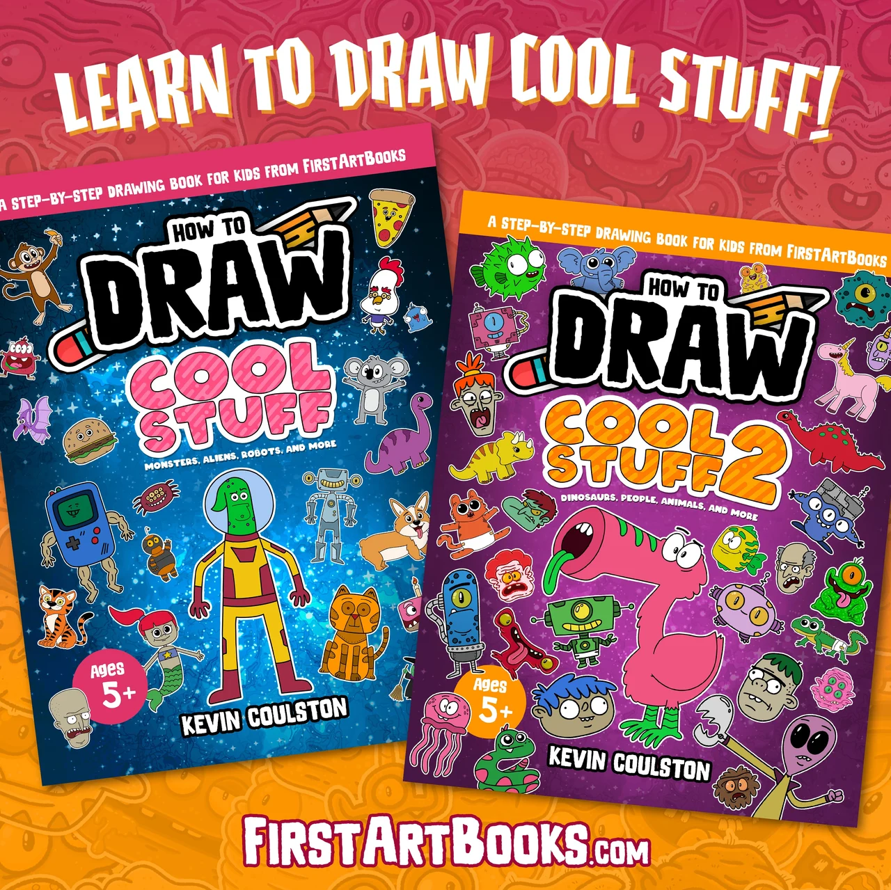 New Book Release: How to Draw Cool Stuff 2! Learn to Draw People, Animals, Dinosaurs, Robots, and More