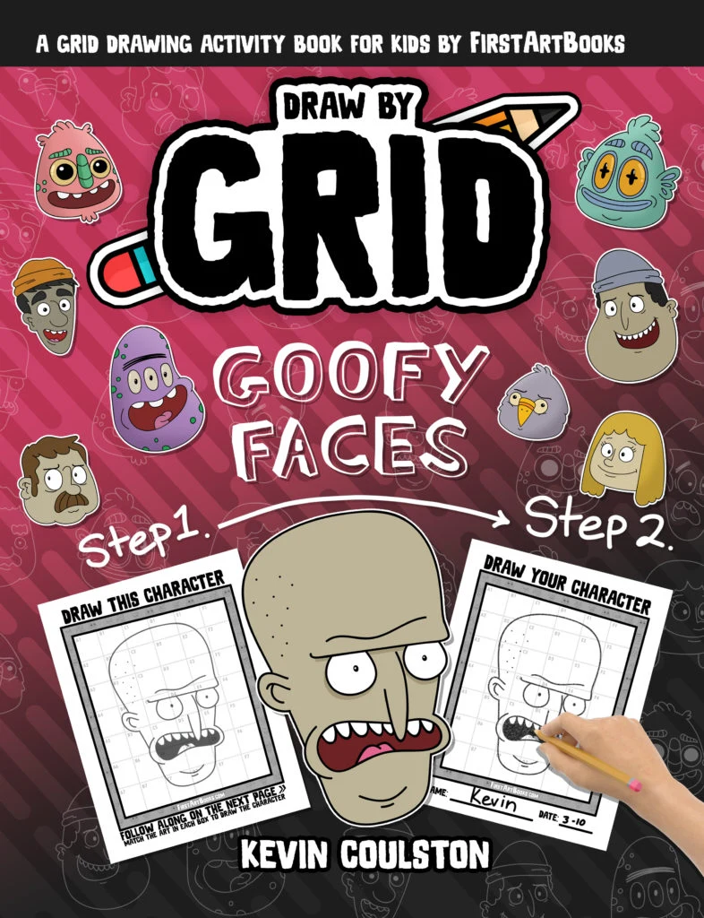 Draw by Grid: Goofy Faces