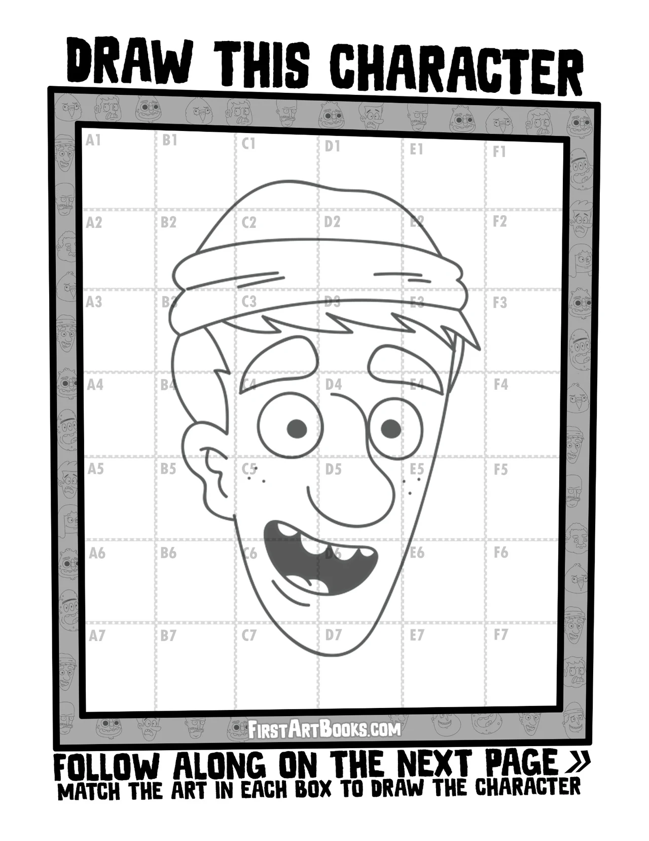 Draw by Grid: Goofy Faces sample 3