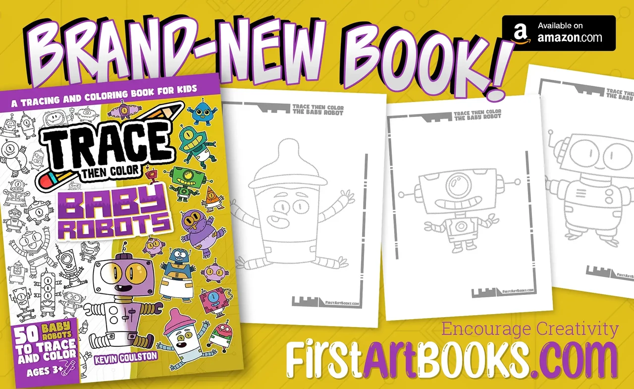 Baby Robots Coloring Book