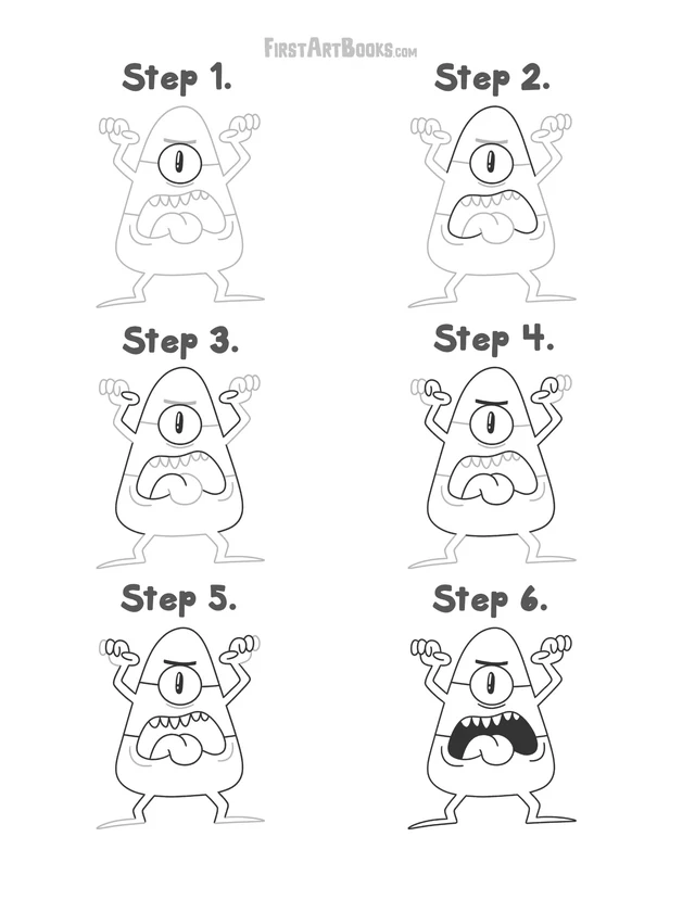 How to Draw: Spooky Stuff for Halloween printable page