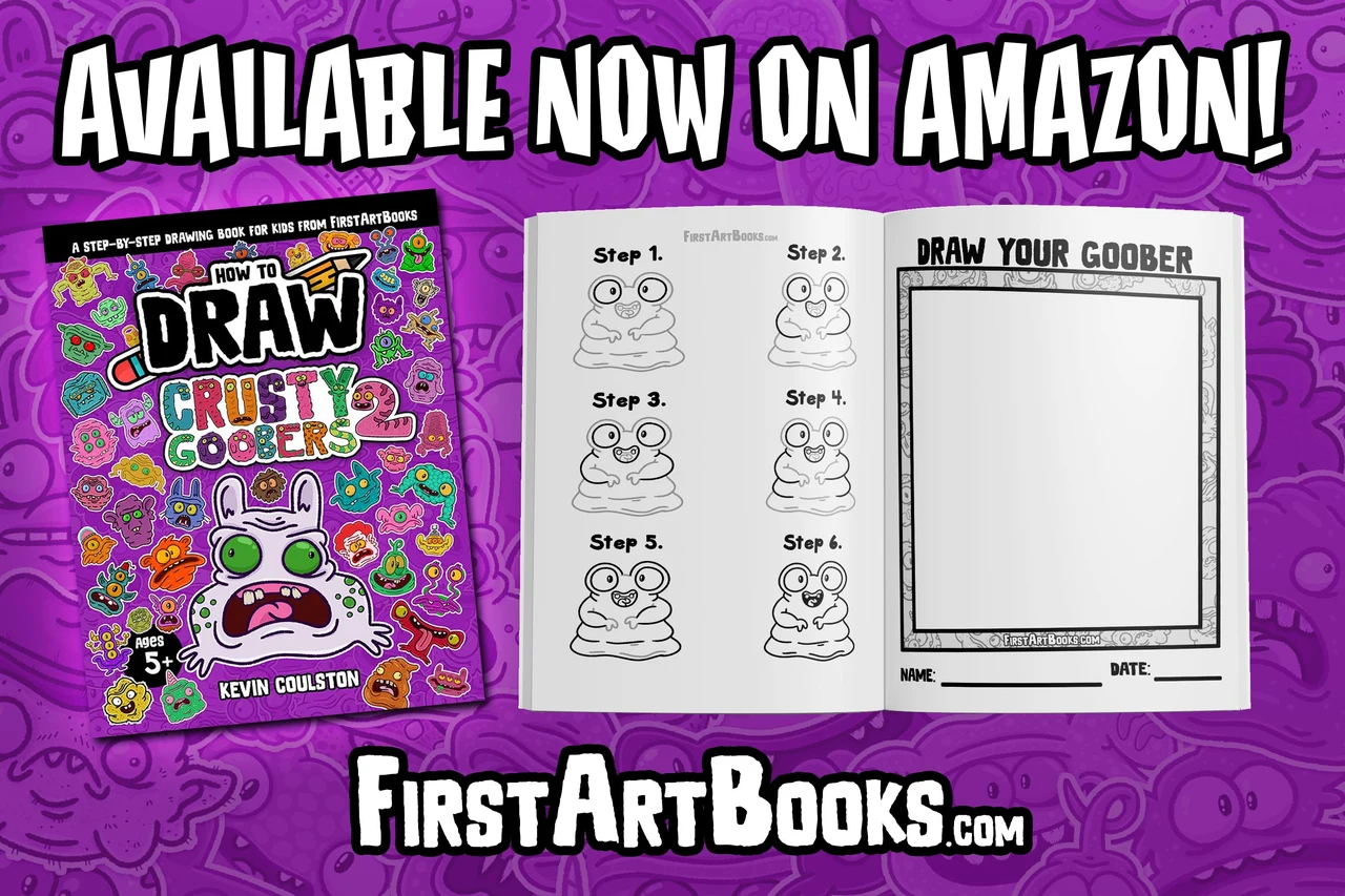 Free Activity Page: Learn How to Draw A Cute Crusty Goober! Gross, Cute, Fun! All-Ages Drawing Activity
