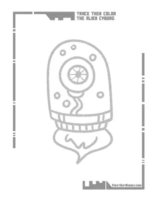 Cyborg Coloring Page: free printable page
