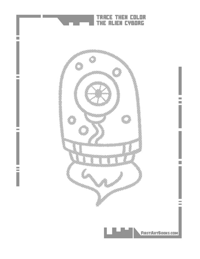 Cyborg Coloring Page: free printable page