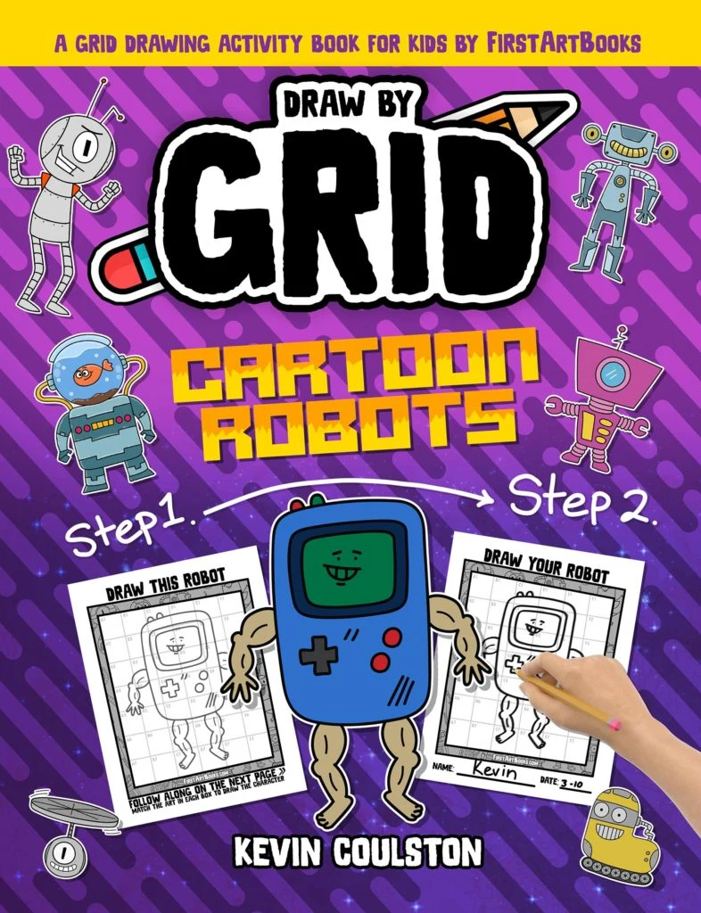 Draw by Grid: Cartoon Robots