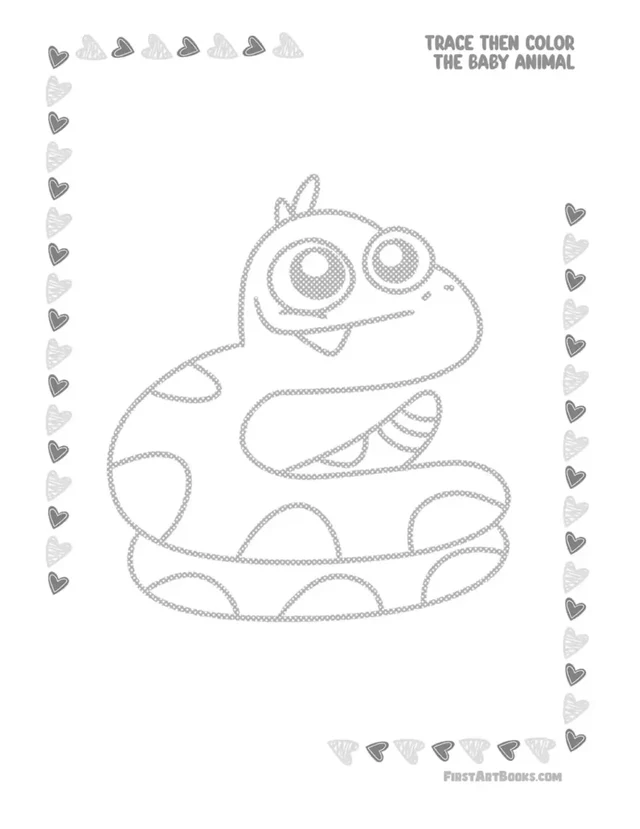 Baby Snake Coloring Page: free printable page
